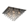 Reality Lancaster crystal Ceiling lamp,shiny black finishCrystal hanging beads7*E14 Max.40W,bulb excl.Dia:56cm H:32cm  - REAL-627807-29