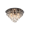 Reality London crystal Ceiling lamp Round "LONDON"shiny black metal + clear Crystal+matt black backplate5x E14 · max. 40W bulb excl.Product dimensions:Width:46cm Height:26.5cmHS  - REAL-627705-29