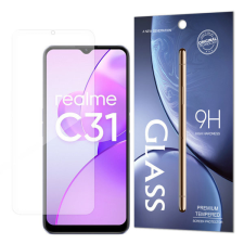 Realme C31 karcálló edzett üveg Tempered glass kijelzőfólia kijelzővédő fólia kijelző védőfólia mobiltelefon kellék