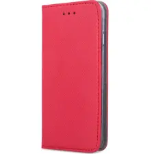  Realme C61, Oldalra nyíló tok, stand, Smart Magnet, piros tok és táska