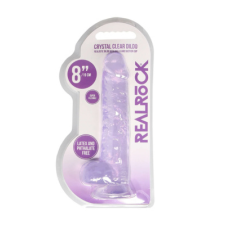 REALROCK - áttetsző élethű dildó - lila (19cm) műpénisz, dildó
