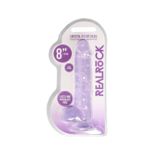 REALROCK - áttetsző élethű dildó - lila (19cm) anál