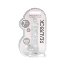 REALROCK - áttetsző élethű dildó - víztiszta (17cm) műpénisz, dildó