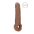 REALROCK Penis Sleeve 9 - péniszköpeny (21,5cm) - sötét natúr