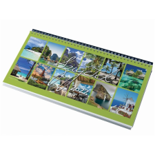  Realsystem 2022-es Sziget 7971-09 képes bordó asztali naptár naptár, kalendárium