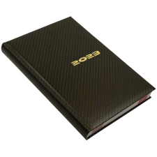 REALSYSTEM 2023-as carbon 5321-82 a5 napi beosztású bronz határidőnapló határidőnapló