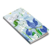 REALSYSTEM 2023-as Flexi 5811-87 kékvirág álló zsebnaptár (5811-87) naptár, kalendárium