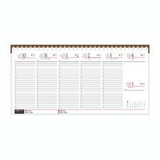 REALSYSTEM Asztali naptár kép nélküli Realsystem fekvő fehér lapos kék 2020. naptár, kalendárium