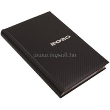 REALSYSTEM Határidőnapló Carbon A/5, napi fehér lapokkal kék 2026. (REALSYSTEM_37046) határidőnapló