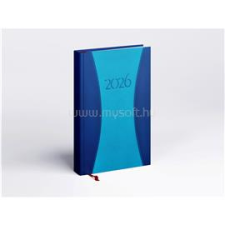 REALSYSTEM Határidőnapló Prémium A A/5, napi krémszínű lapokkal kék 2026. (REALSYSTEM_51981) határidőnapló