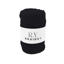 Reax Yarn Macrame Braidey zsinórfonal, 6mm - Fekete 06 rövidáru