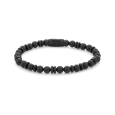 Rebel & Rose Bracelet All-Black RR-60107-B-L mens, karkötő