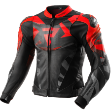 Rebelhorn Inferno motoros bőrkabát fekete-fluo piros motoros kabát