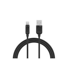 Recci RCL-P100B Lightning apa - USB-A apa Adat és töltő kábel - Fekete (1m) kábel és adapter