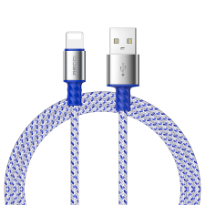 Recci RTC-N32L USB-A apa - Lightning apa 2.0 Adat és töltőkábel - Kék/Szürke (1m) (RECCI RTC-N32L) kábel és adapter