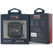 Red Bull RBA2PUCAILK PU Carbon W/ Logo tok AirPods 1/2 - fekete fülhallgató, fejhallgató tok