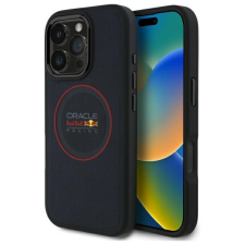 Red Bull RBHMP16L24PUILVR Leather Red Ring MagSafe-kompatibilis tok iPhone 16 Pro - sötétkék tok és táska