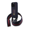 Red Bull Silicone Vertical Logo MagSafe Tok + Crossbody Strap for iPhone 16 Pro készülékhez tengerészkék