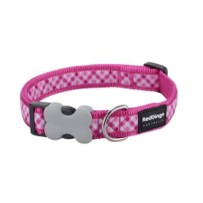 Red Dingo Gingham Hot Pink Small kutya nyakörv nyakörv, póráz, hám kutyáknak