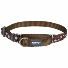Red Dingo Pink Spots Brown Large Martingale nyakörv nyakörv, póráz, hám kutyáknak