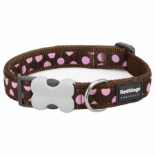 Red Dingo Pink Spots Brown Medium kutya nyakörv nyakörv, póráz, hám kutyáknak