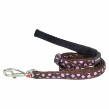 Red Dingo Pink Spots Brown póráz 100-180 cm XS nyakörv, póráz, hám kutyáknak