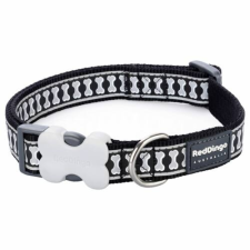 Red Dingo Reflective Black Medium kutya nyakörv nyakörv, póráz, hám kutyáknak