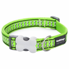 Red Dingo Reflective Lime XS kutya nyakörv nyakörv, póráz, hám kutyáknak