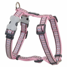 Red Dingo Reflective Pink XS Dog hám nyakörv, póráz, hám kutyáknak