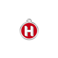 Red Dingo Rozsdamentes H betű mintás acél biléta nyakörv, póráz, hám kutyáknak