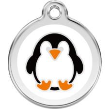 Red Dingo Rozsdamentes pingvin mintás acél biléta nyakörv, póráz, hám kutyáknak