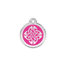 Red Dingo Rozsdamentes törzsi nyilak mintás acél biléta hot pink nyakörv, póráz, hám kutyáknak