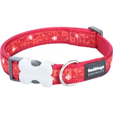 Red Dingo Swiss Cross Red Large kutya nyakörv nyakörv, póráz, hám kutyáknak