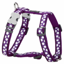 Red Dingo White Spots Purple Medium Dog hám nyakörv, póráz, hám kutyáknak