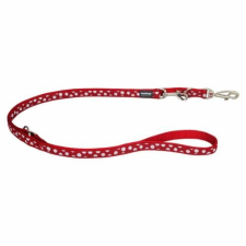 Red Dingo White Spots Red multi-purpose póráz 200 cm Large nyakörv, póráz, hám kutyáknak