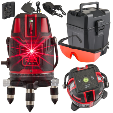 Red Technic Lézer szintező keresztlézer 360 PIROS RTPLK0037 mérőműszer