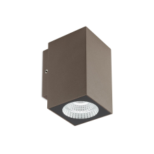 REDO Quad sötétbarna LED kültéri fali lámpa (RED-90086) LED 1 izzós IP65 kültéri világítás