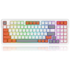 Redragon Gloria K664 Mechanikus Vezetékes Billentyűzet ANSI - Fehér (K664WOG-RGB) billentyűzet