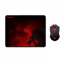 Redragon M601WL-BA Wireless Gaming Mouse and Mouse Pad Combo Black/Red egér