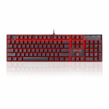 Redragon Mitra Red Backlit Mechanical Keyboard Brown Switches Black HU billentyűzet