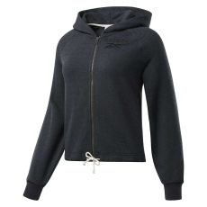 Reebok kapucnis pulóver Te texturált logó Fullzip FJ2732 Nők Fekete XS