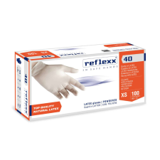 Reflexx R40 púderezett latex gumikesztyű 100db védőkesztyű