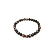  Regalit szinezett fekete golyó karkötő 6mm karkötő