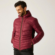 Regatta HoodedLeedreHybrd Férfi bélelt kabát bordó