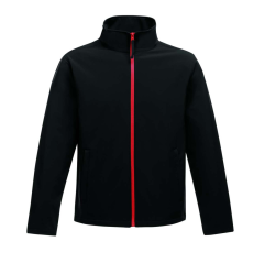 Regatta két rétegű, vízlepergető férfi softshell dzseki, RETRA628, Black/Classic Red-2XL