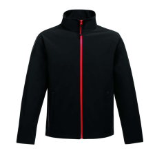 Regatta két rétegű, vízlepergető férfi softshell dzseki, RETRA628, Black/Classic Red-S női dzseki, kabát