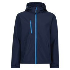 Regatta levehető kapucnis, 3 rétegű férfi softshell kabát, RETRA701, Navy/French Blue-2XL