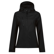 Regatta levehető kapucnis, 3 rétegű Női softshell dzseki, RETRA702, Black/Black-16 női dzseki, kabát