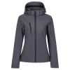 Regatta levehető kapucnis, 3 rétegű Női softshell dzseki, RETRA702, Seal Grey/Black-16