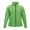 Regatta Női két rétegű, vízlepergető softshell dzseki, RETRA629, Extreme Green/Black-XL